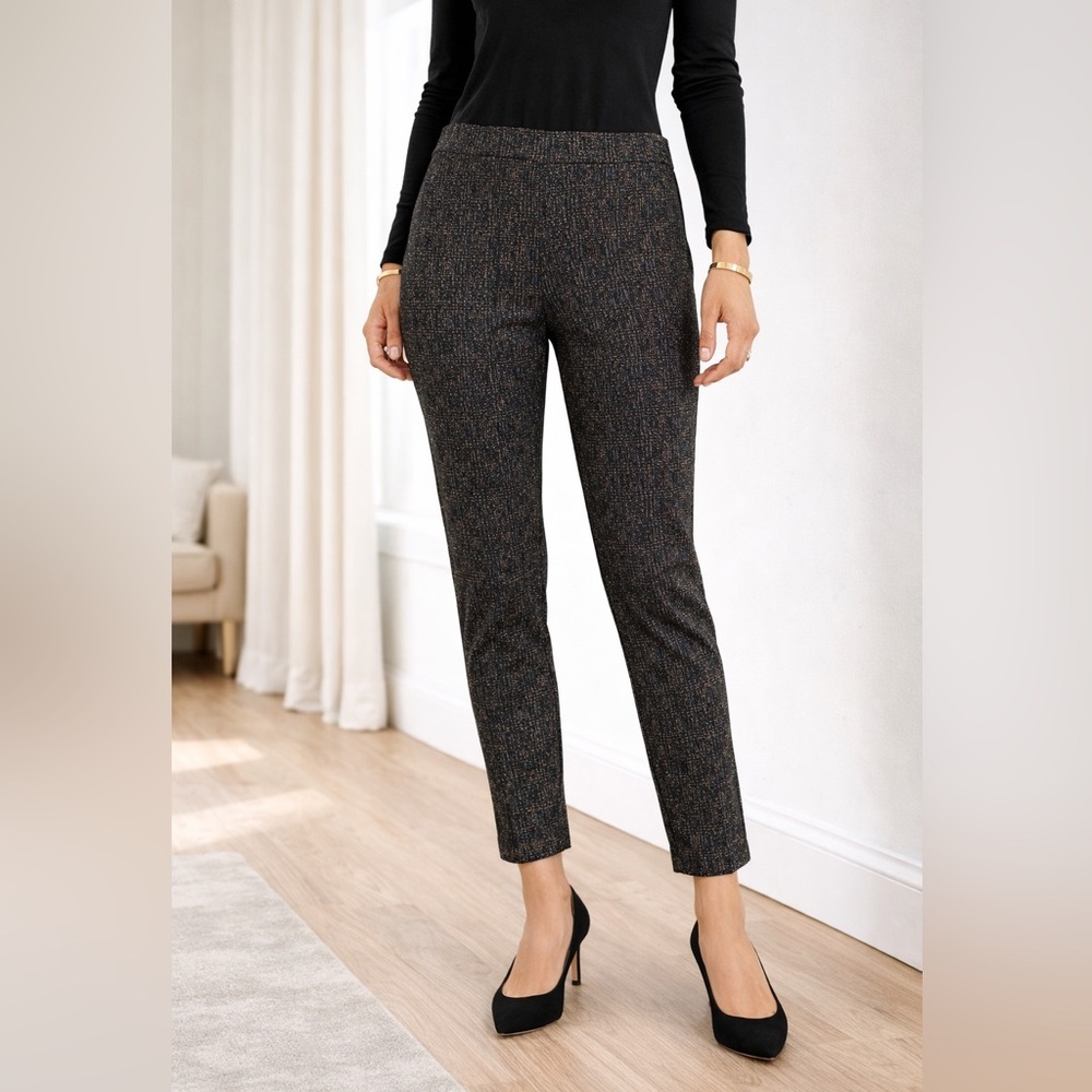 Old Navy Women’s Black Gold Metallic High Waist Pixie Pant XL Pull On Office